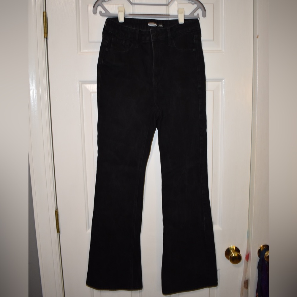 Old Navy Flare Extra High Rise Black Jeans